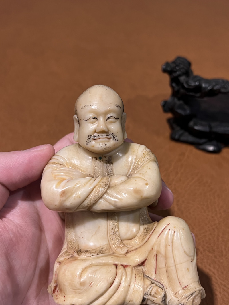 清早期寿山罗汉坐像 - 图9