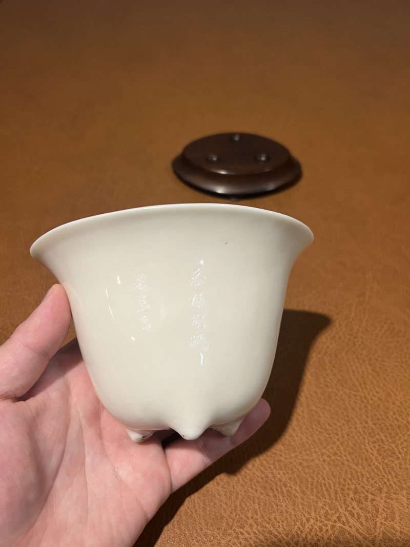 十七世纪 德化诗文琴鹤纹杯 - 图3