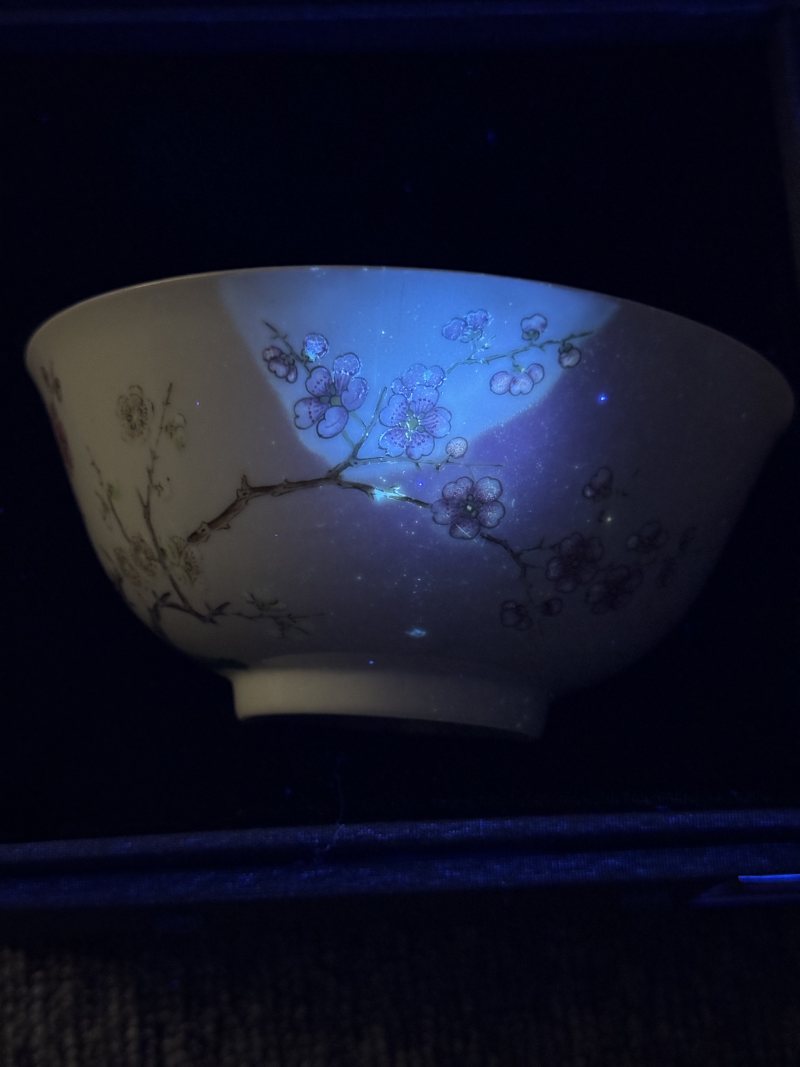 清道光 粉彩梅花纹碗 - 图10