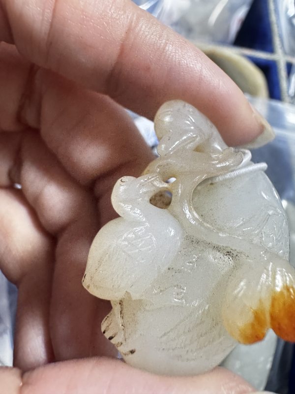 清 玉大小鹅、玉鞭 - 图9