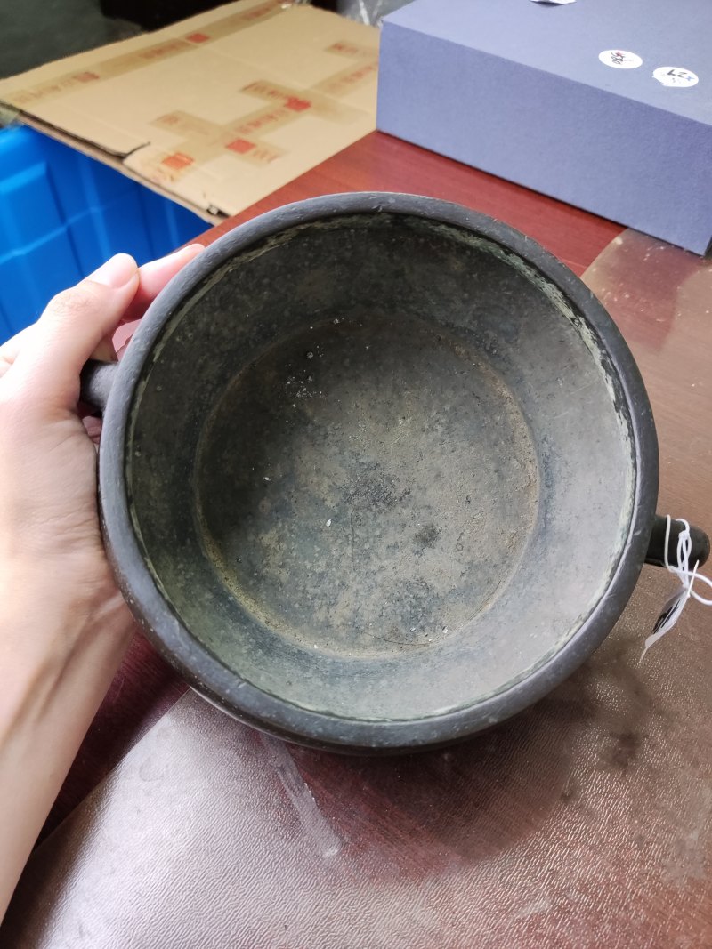 清 铜异形耳压经炉 - 图3