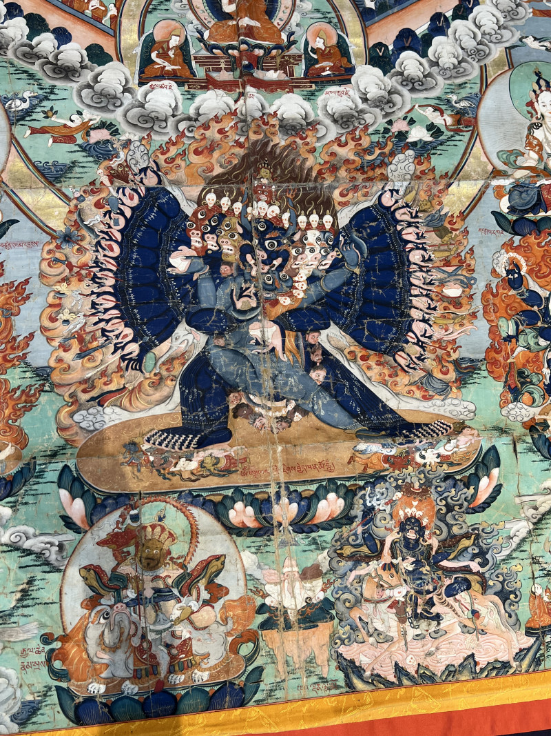 十八世纪 大威德金刚唐卡 - 图7