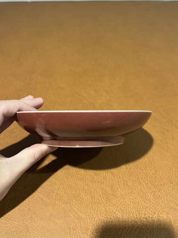 清雍正 霁红釉盘 - 图4