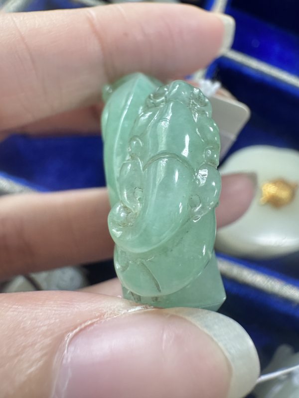 清 翡翠天禄钮印 - 图4