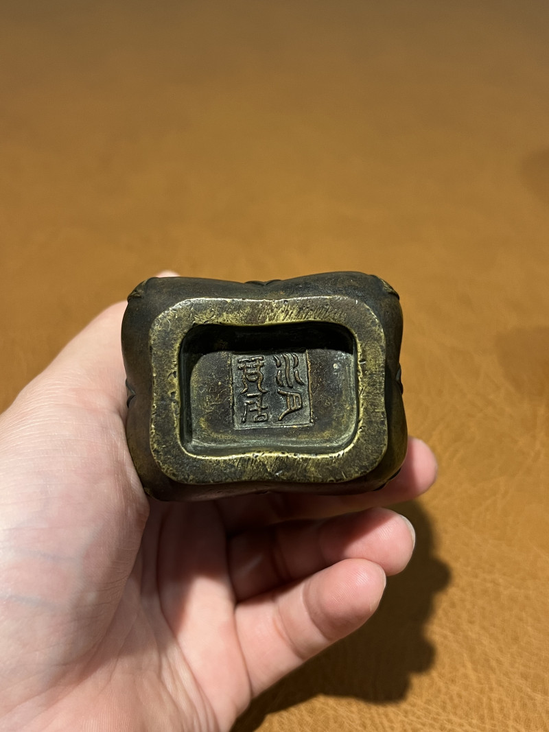 清乾隆 清 乾隆铜禅纹香瓶 - 图8