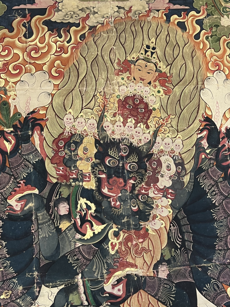 十八世纪 大威德金刚唐卡 - 图9