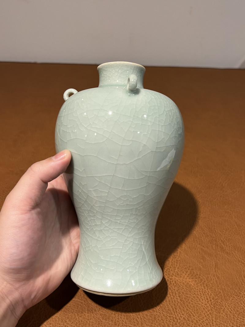 清 粉青釉三系梅瓶 - 图4