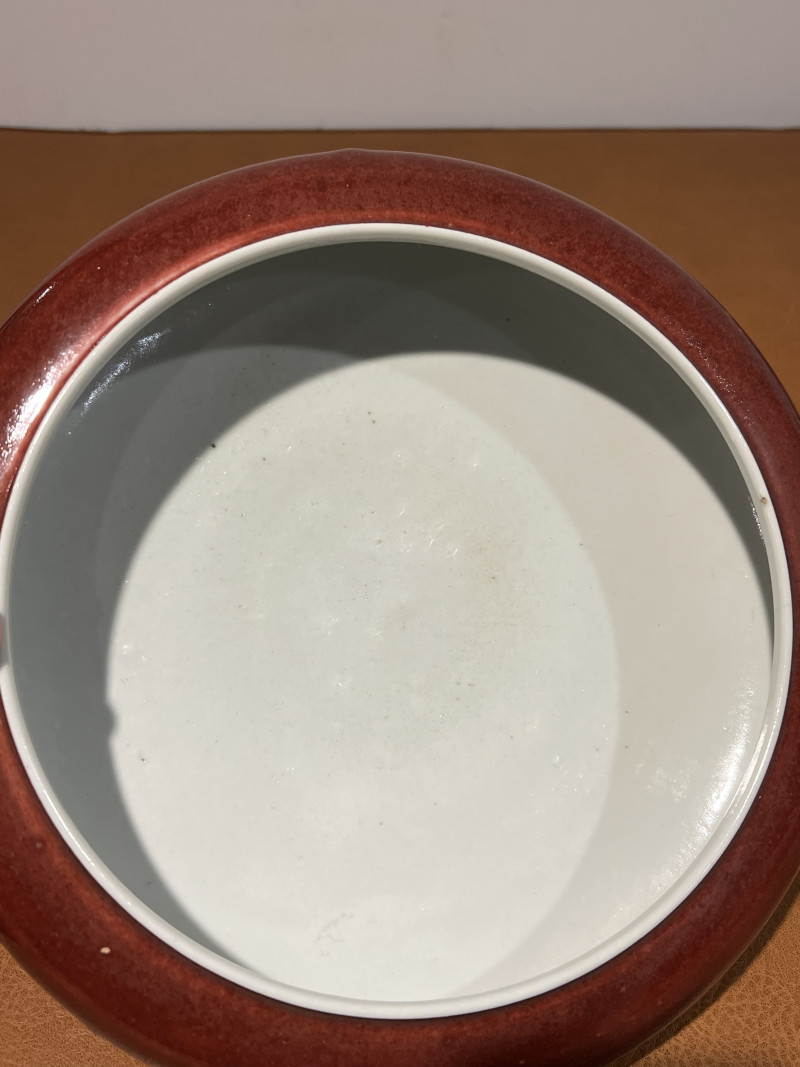 清乾隆 霁红釉镗锣洗 - 图5