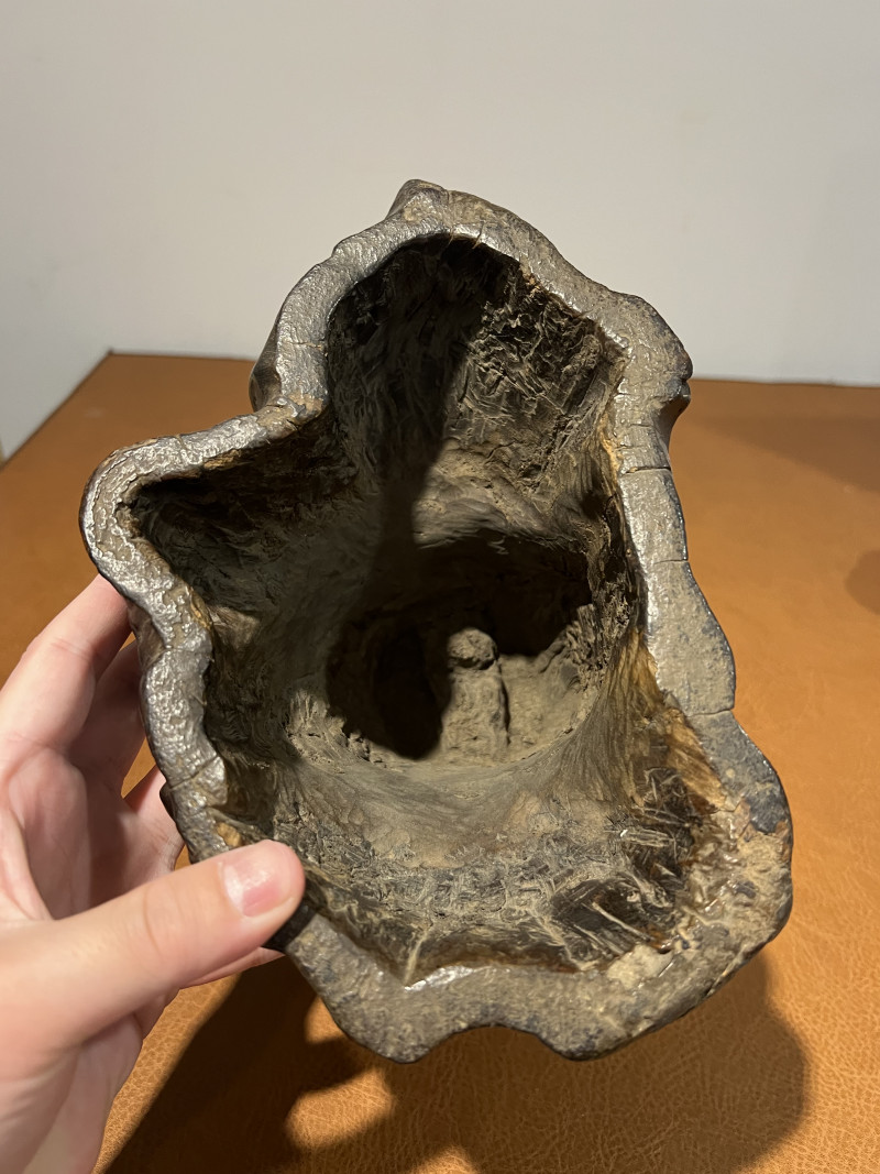 明 瘿木树瘤形笔筒 - 图6