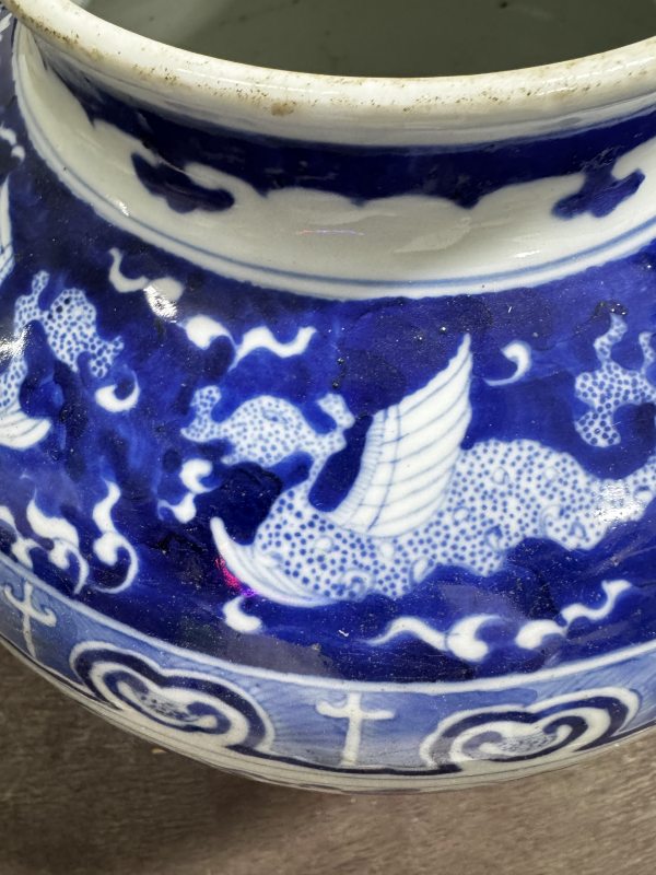 清 青花缠枝莲纹罐 - 图8