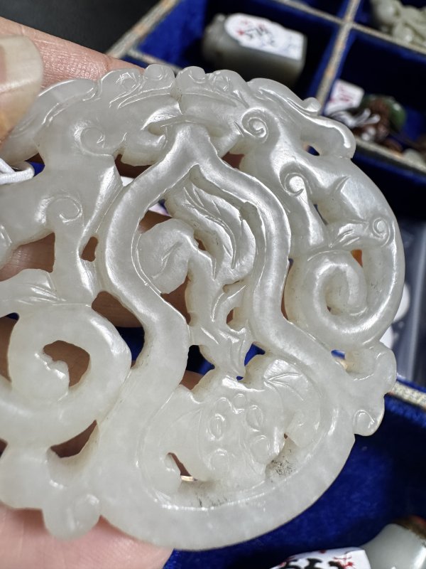 清 玉双龙纹佩 - 图8