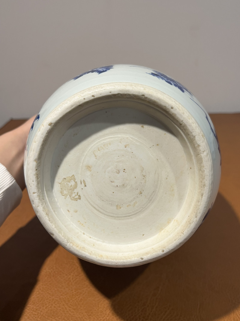 明崇祯 青花花卉纹莲子罐 - 图10