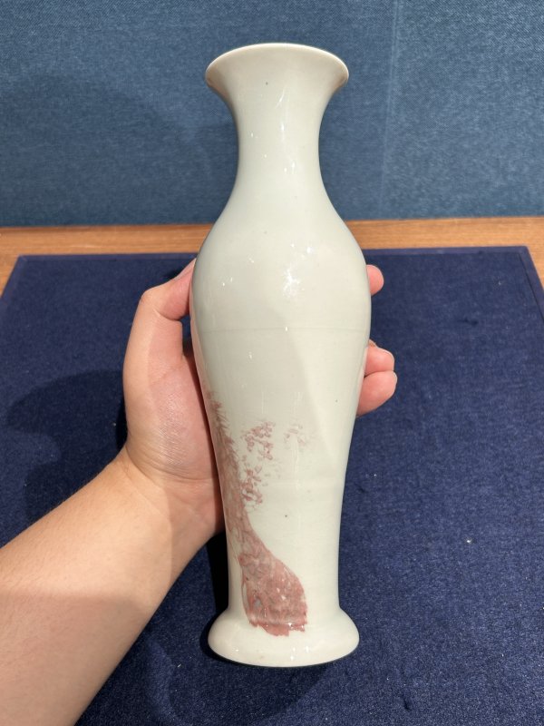 民国 王步釉里红双鳜图瓶 - 图3