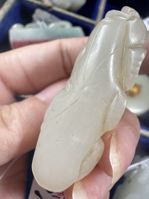 清 玉带皮鹭鸶坠 - 图7