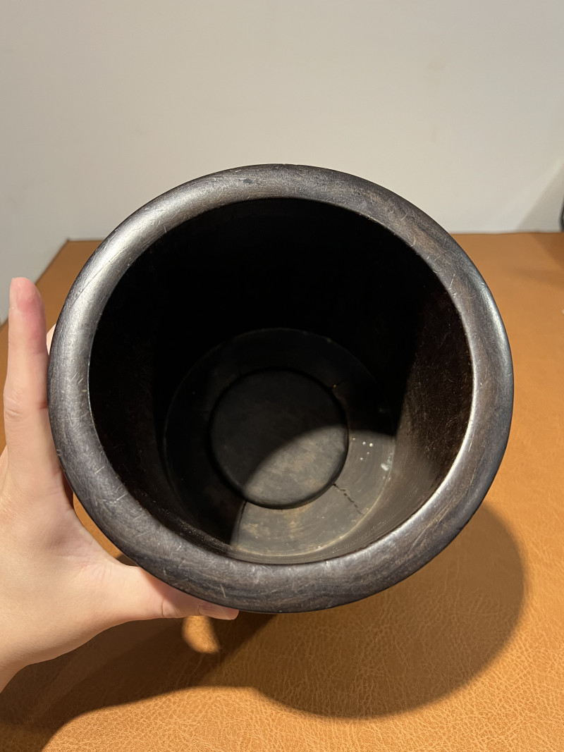 明 紫檀素胎三足笔筒 - 图8