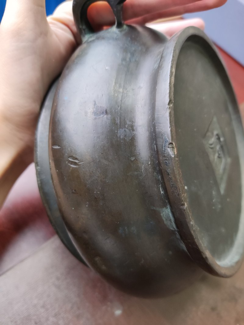 清 铜异形耳压经炉 - 图7