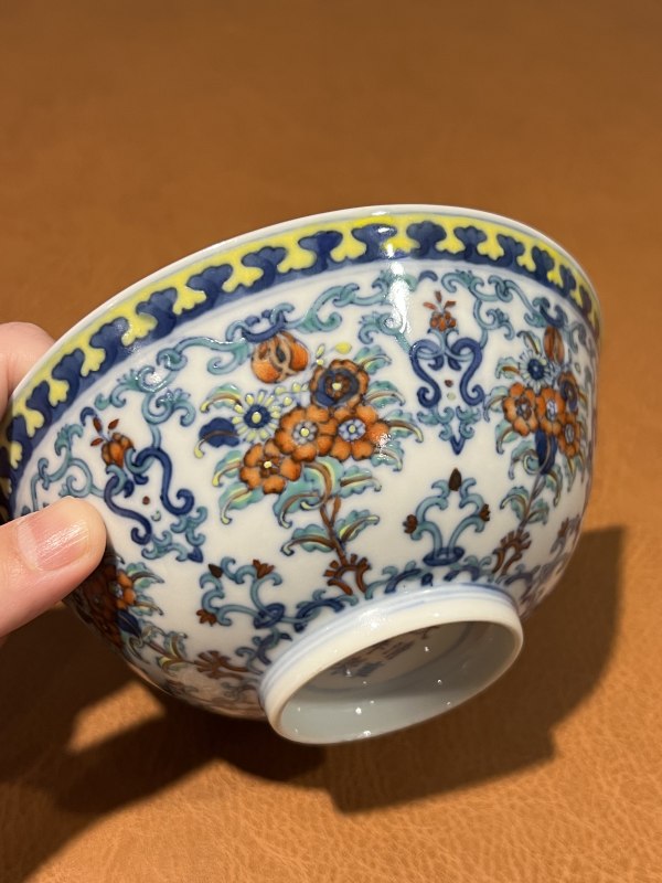 清斗彩 贯套花卉纹碗 - 图8