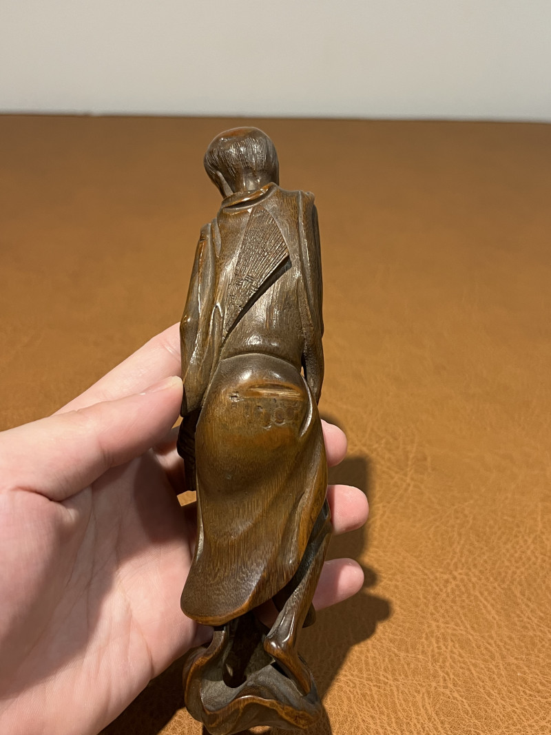 清乾隆 竹雕罗汉立像 - 图6