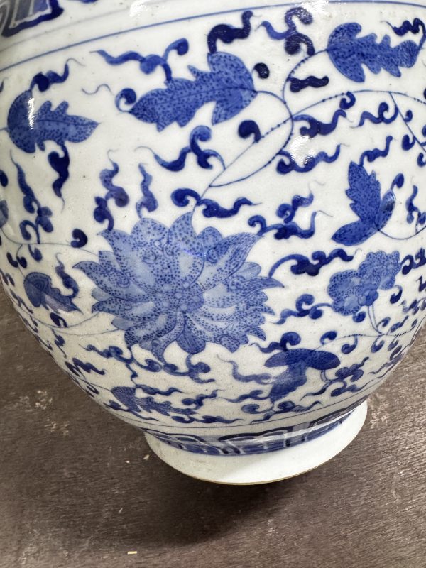 清 青花缠枝莲纹罐 - 图11