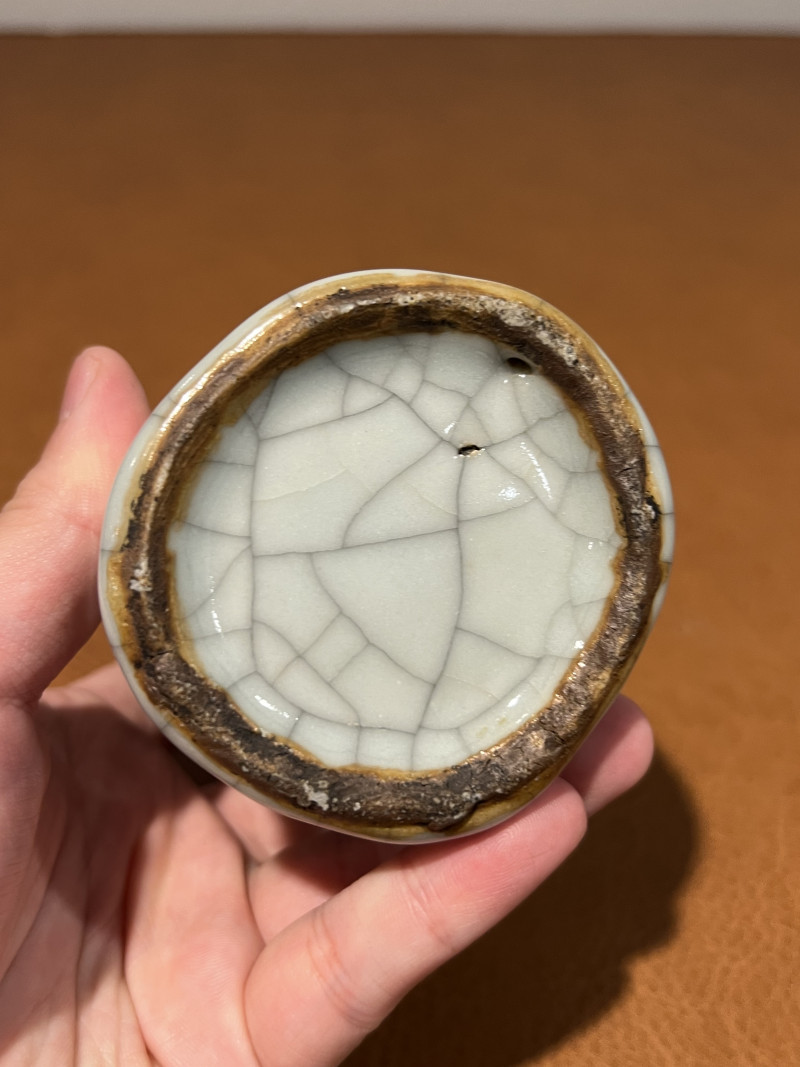 清雍正 哥釉树形笔筒 - 图10