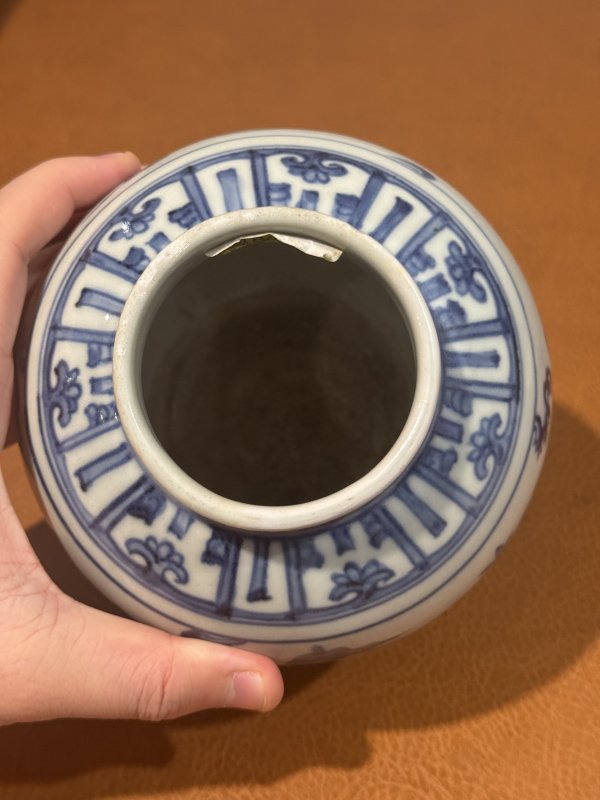 明 青花婴戏罐 - 图8