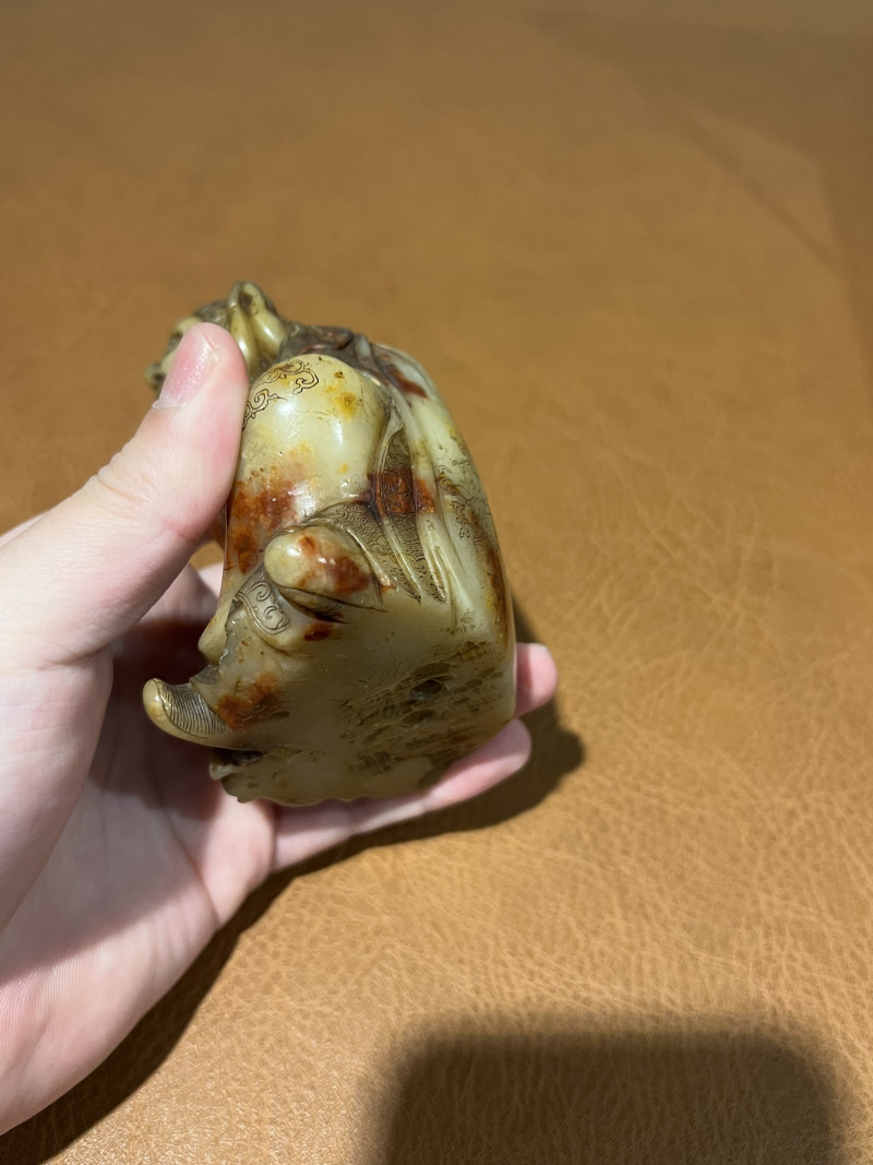 清乾隆 寿山石罗汉像 - 图7