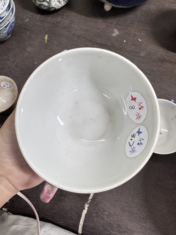 清 料彩缠枝花卉纹把杯二件 - 图15
