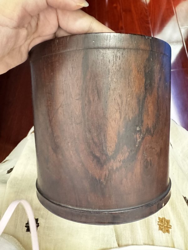 清 紫檀笔筒 - 图6