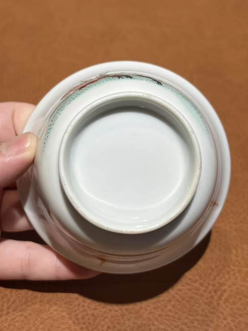 清雍正 粉彩鹿纹杯 - 图7