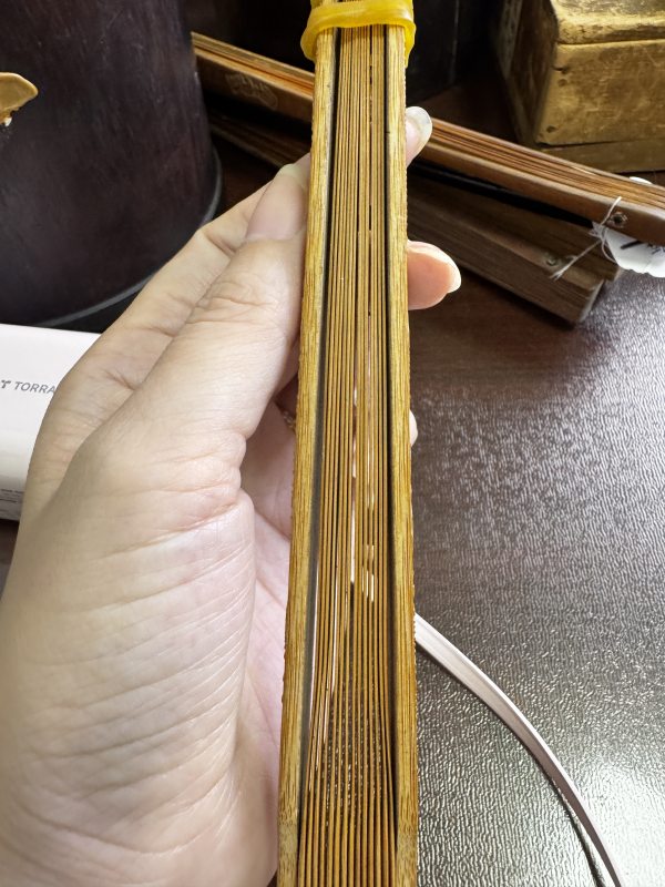清 竹刻平湖秋月扇骨、花卉纹扇骨 - 图17