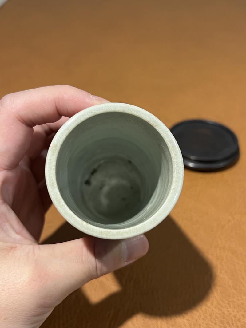 清中期 霁红釉笔筒 - 图6