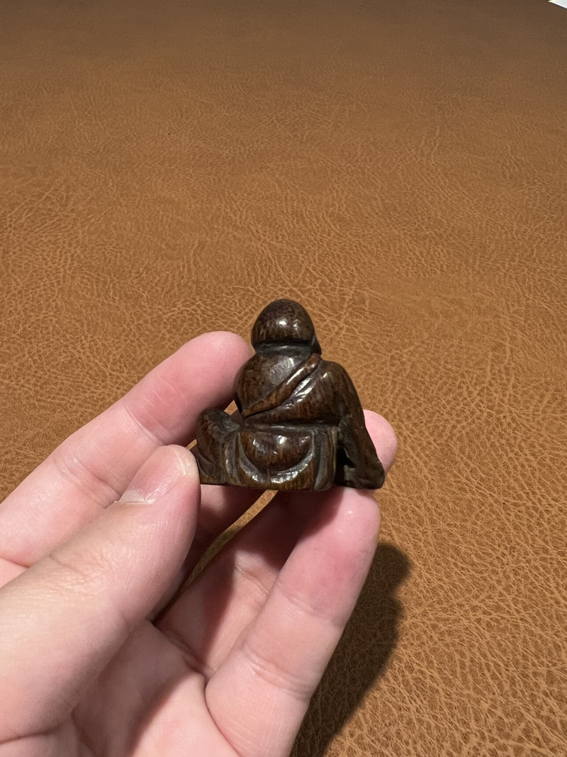 十七世纪 竹雕人物坐像 - 图4