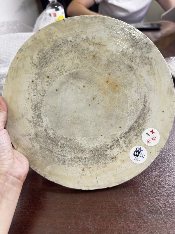 清 粉彩“秋江塔影”瓷板、“春风得意”瓷板、“秋江晚渡”瓷板 - 图12