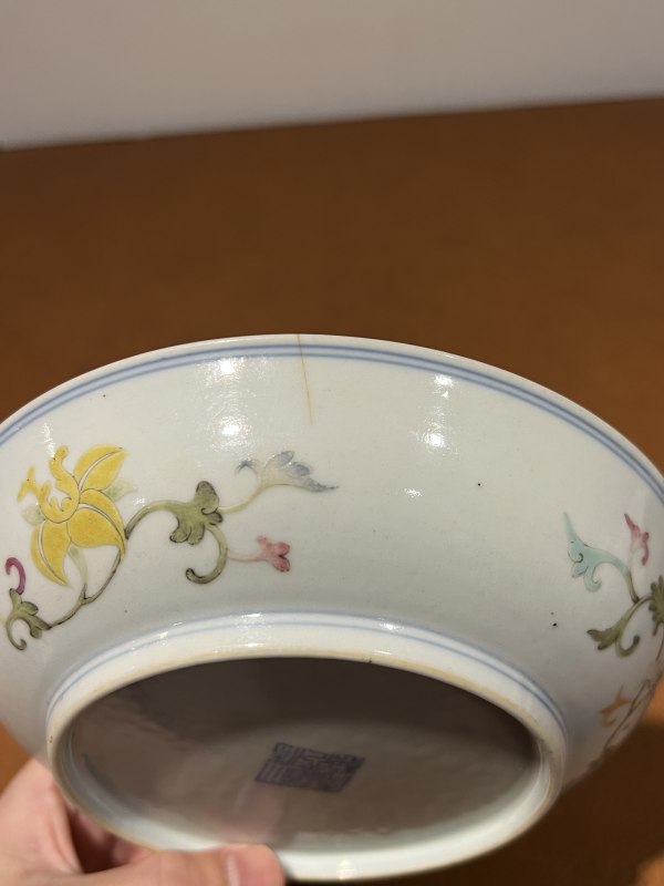 清道光 粉彩九桃纹盘 - 图10