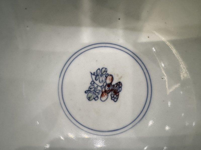 清 斗彩落花流水纹碗 - 图13