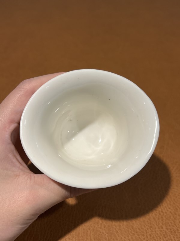 十七世纪 德化乳足琴鹤诗文杯 - 图7