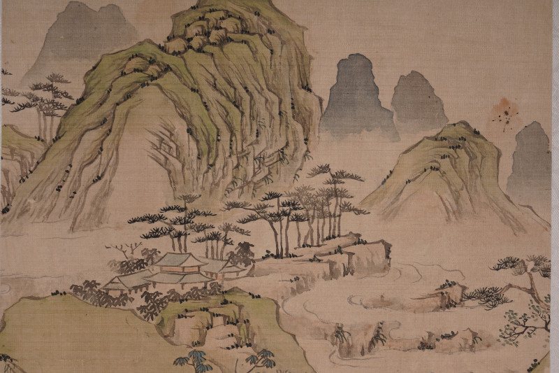 近现代 无款 山水人物绢本册页 - 图5