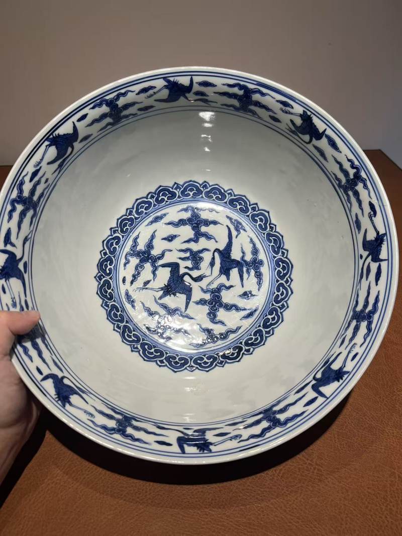 明万历 青花鱼藻纹大碗 - 图10
