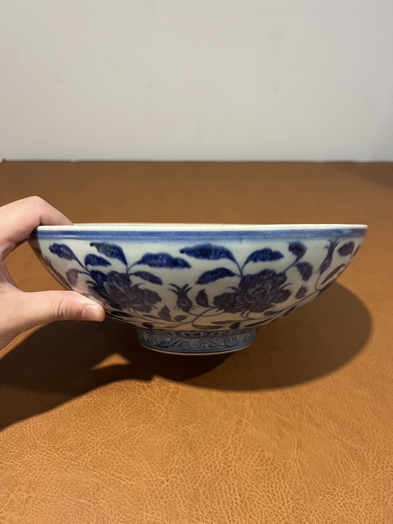 明宣德 青花缠枝莲纹大碗 - 图8