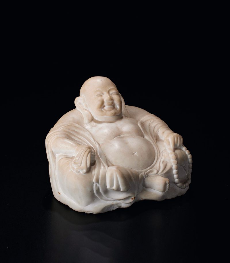 明  白端石弥勒像