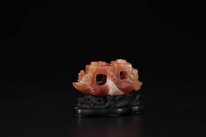 清  南红玛瑙一帆风顺 - 图2