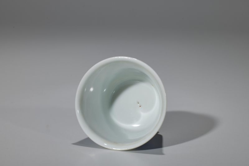 清  青花花鸟纹杯 - 图6