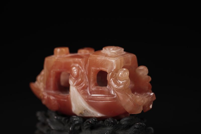 清  南红玛瑙一帆风顺 - 图4