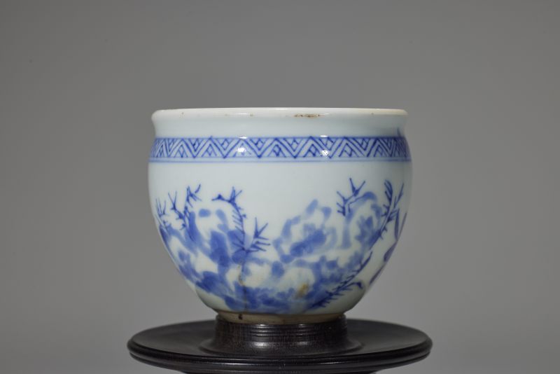 清康熙  青花瑞果纹鸡心水丞 - 图4