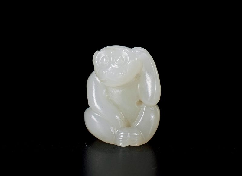 清  非礼勿听白玉小猴