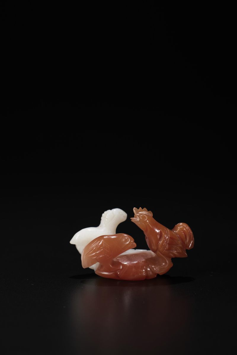 清  南红玛瑙雕吉祥笔架 - 图2