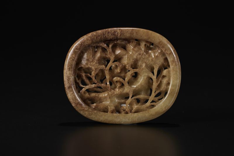 明  玉雕游龙穿花带扣 - 图6
