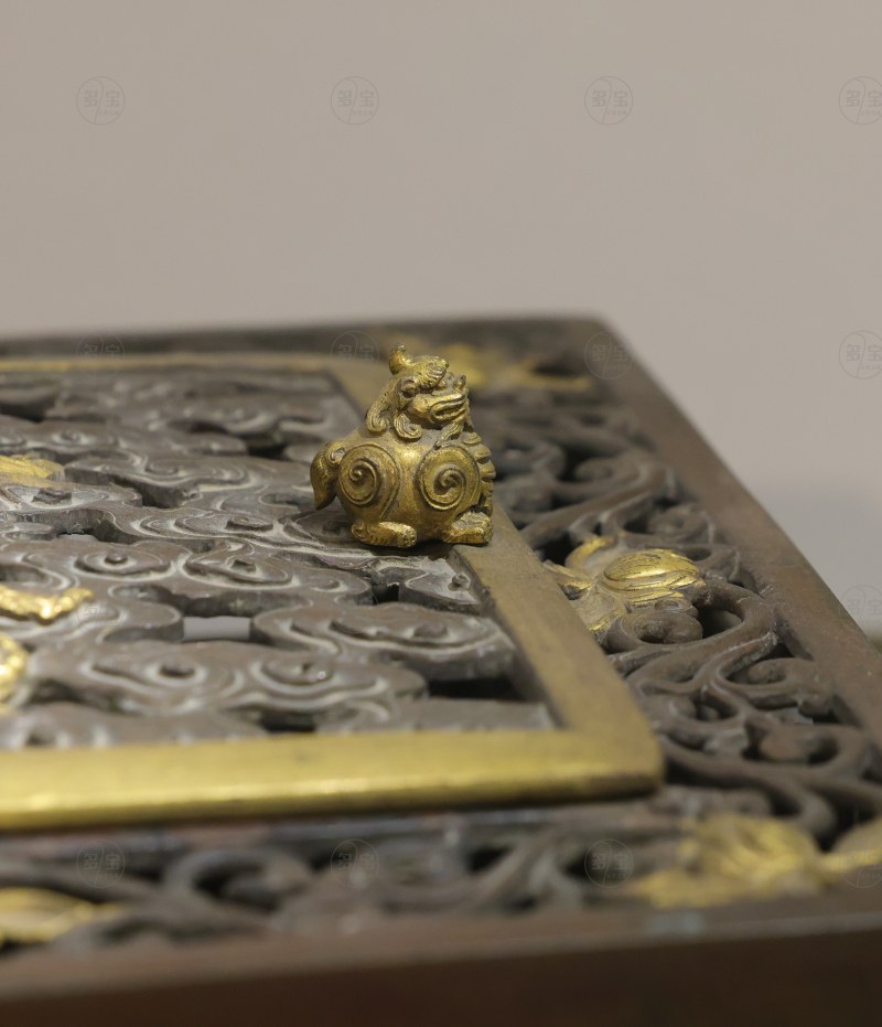 明 景泰蓝云龙纹瑞兽火炉 - 图4