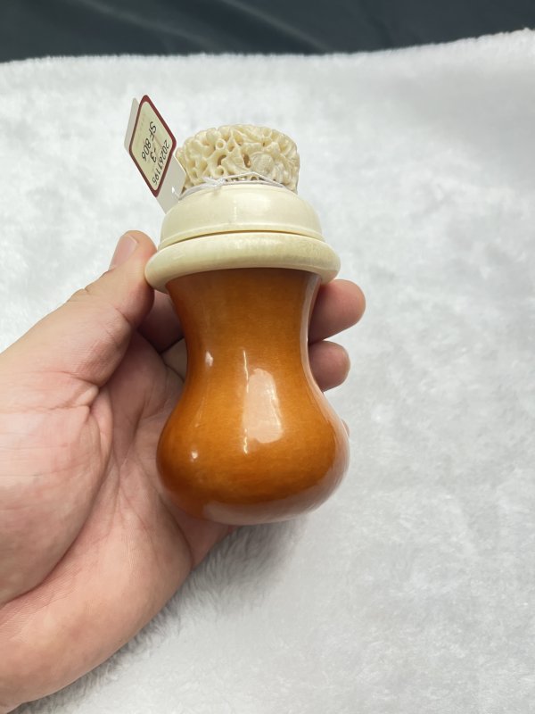 匏制素面荸荠形虫具 - 图5