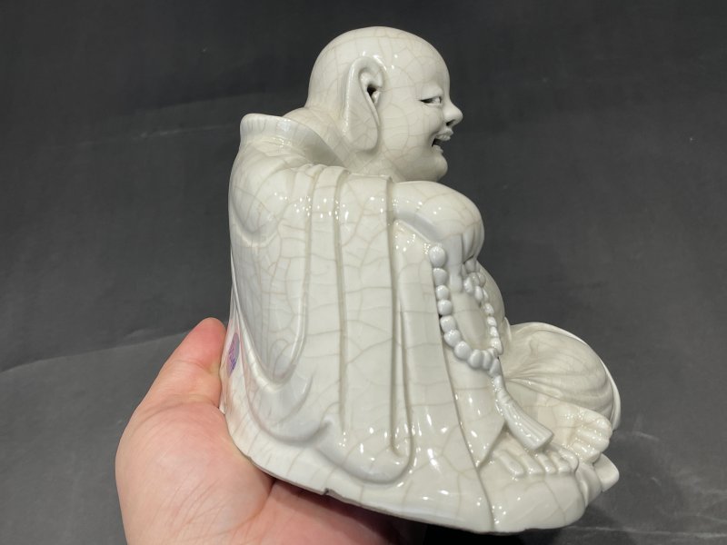 十八世纪 德化窑弥勒佛塑像（带老座） - 图6
